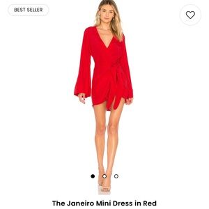 Red L’academie Red Wrap dress
